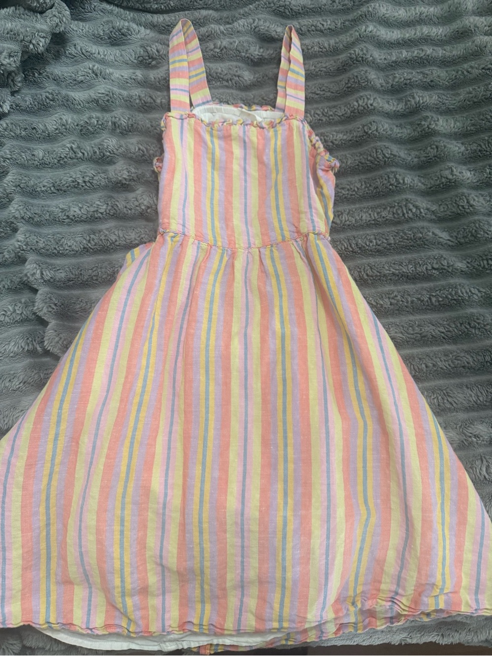 Girls' Pastel Rainbow Stripe Sundress - J Crew Crewcuts- Size 8